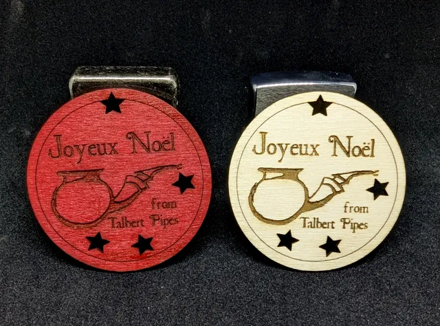 Talbert Pipes Joyeux Noel treornament jul rød