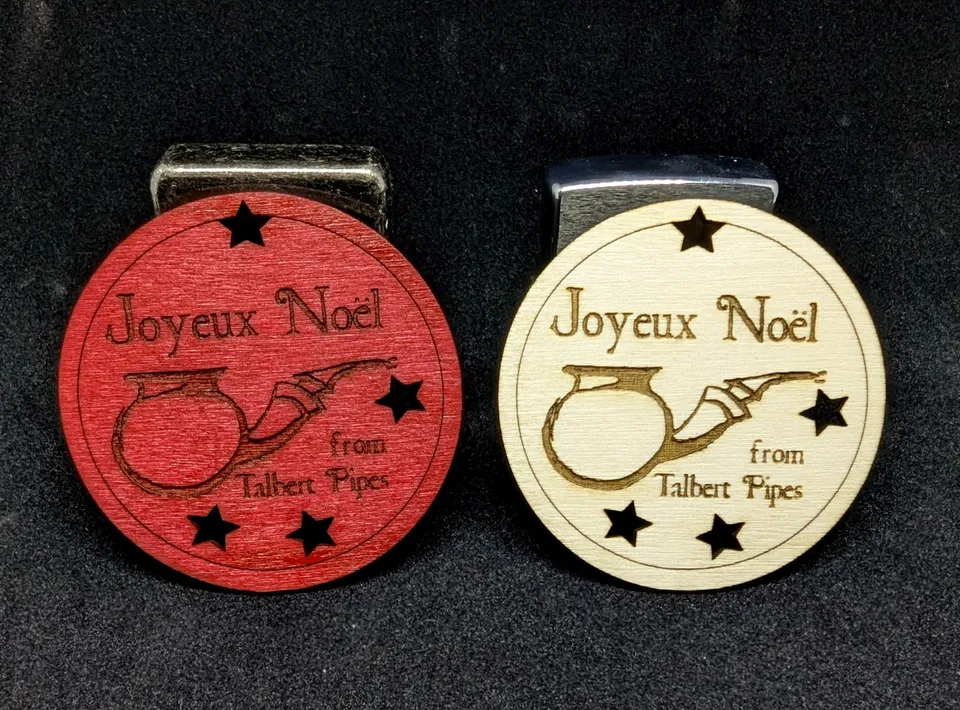 Talbert Pipes Joyeux Noel treornament jul rød