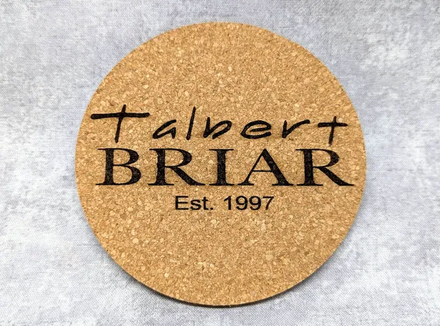 Talbert Briar Coaster glassbrikke klassisk logo
