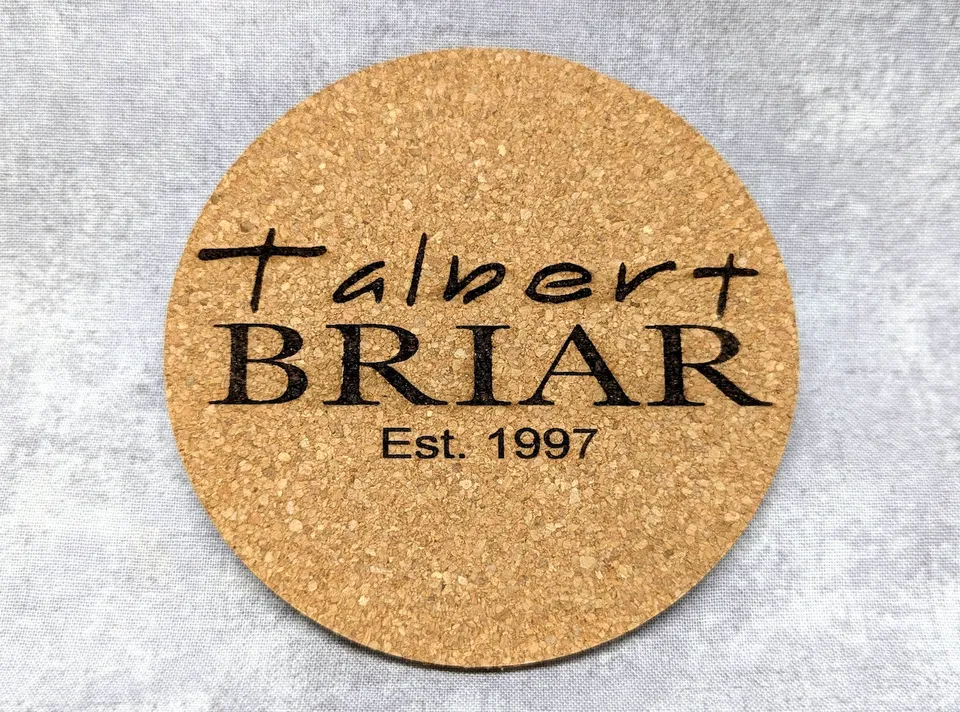 Talbert Briar Coaster glassbrikke klassisk logo