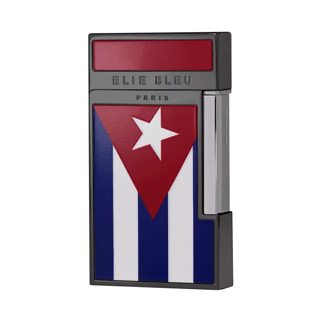 Elie Bleu Diamond JetFlame lommelighter Cuban Flag