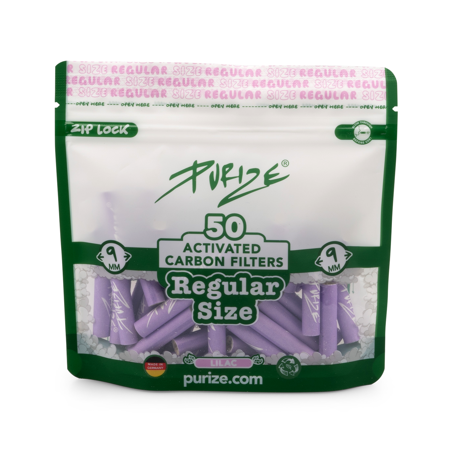 Purize Regular Size kullfilter 50 stk 9 mm nøytral smak