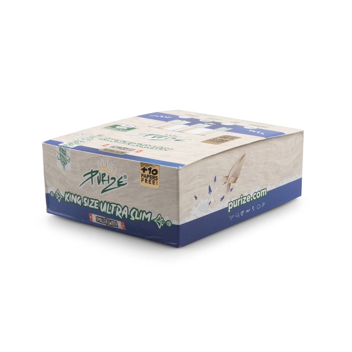 Purize King Size Ultra Slim rullepapir 50pk ubleket