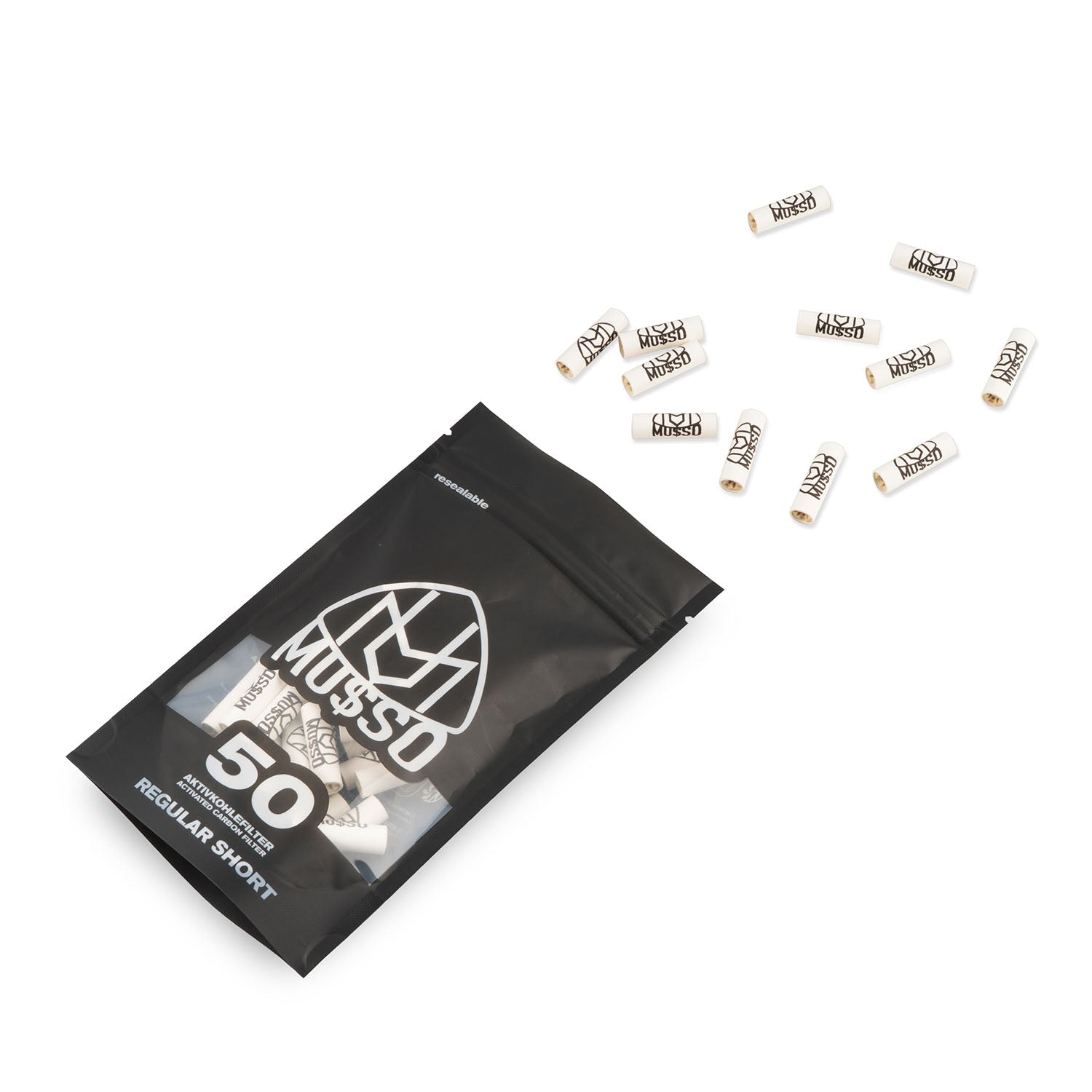 Purize Musso aktivkullfilter 9mm short 50 stk