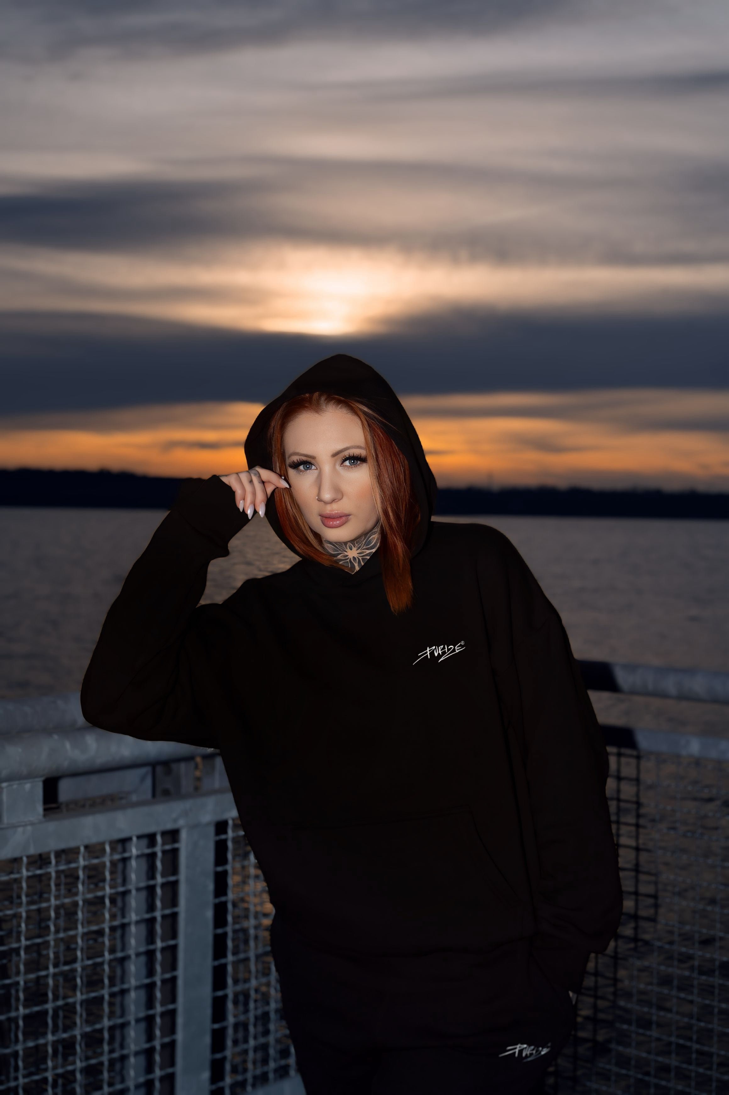 Purize Hoodie hettegenser svart bomullsblanding