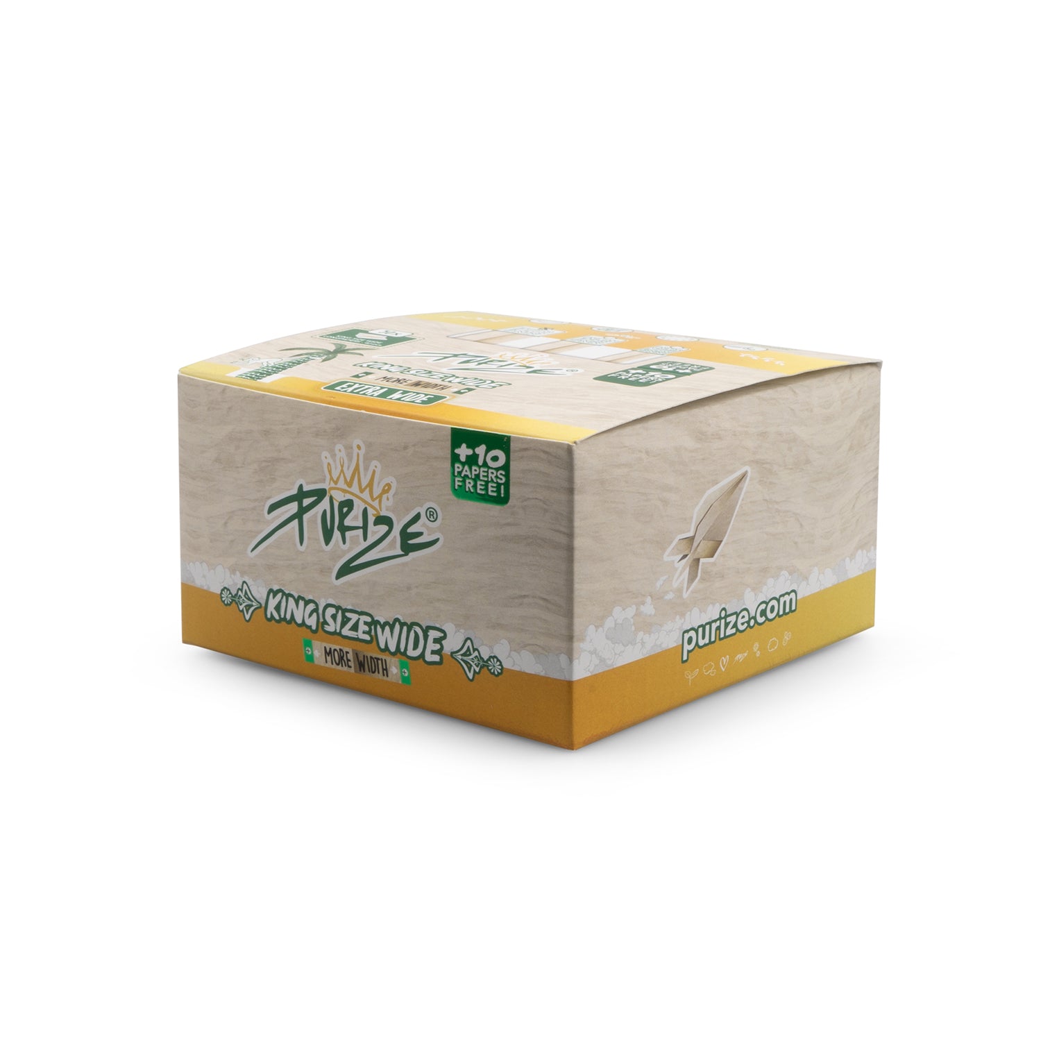 Purize King Size Wide sigarettpapir 50-pack ubleket