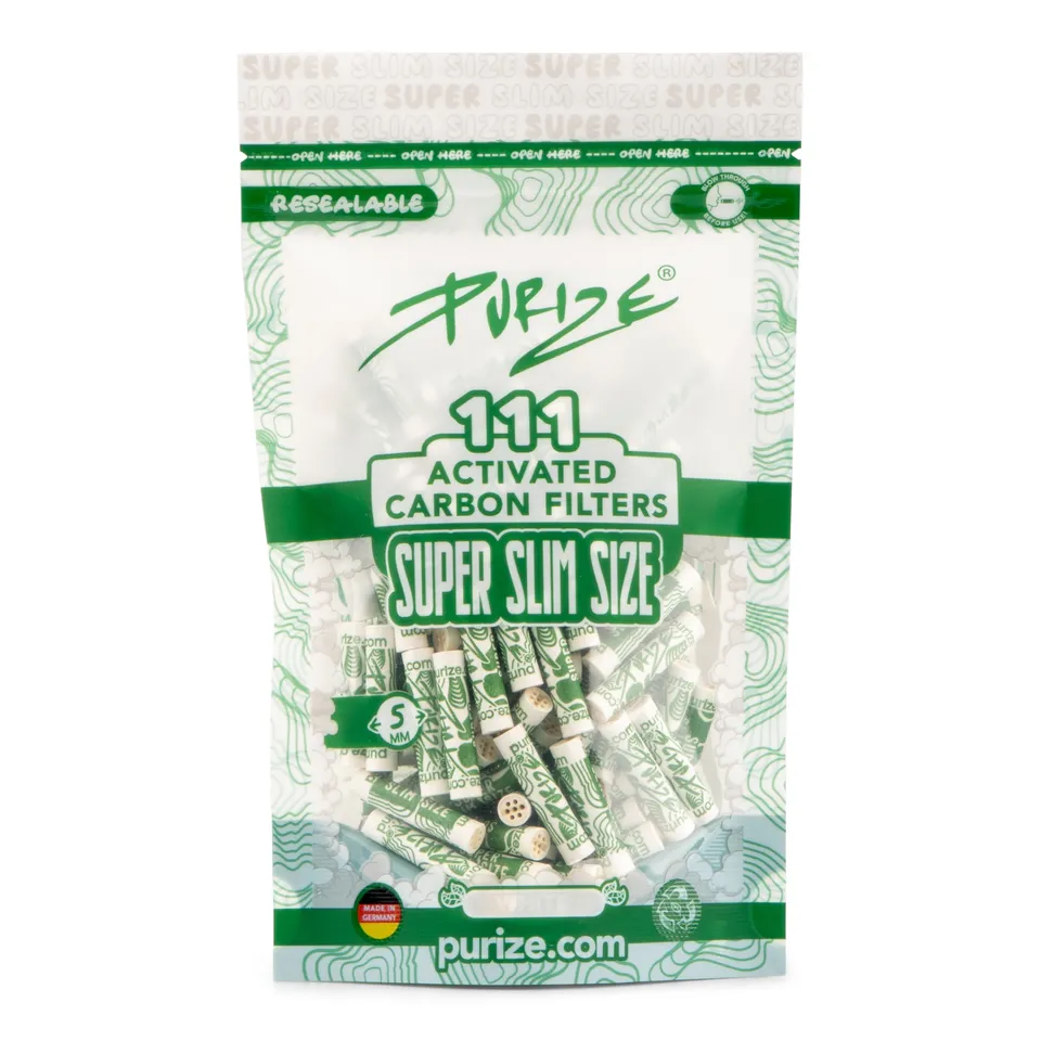 Purize Super Slim Size kullfilter 111 stk 5,5 mm hvit