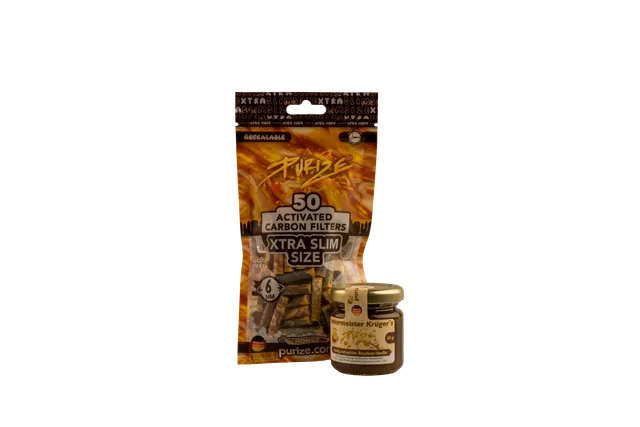 Purize XTRA Slim kullfilter Honey 50 stk + honning