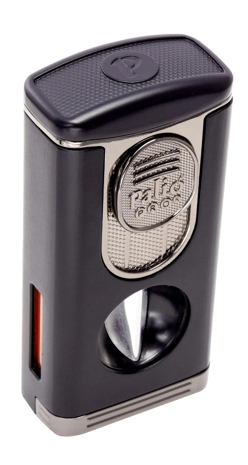 Palió PRO Trevi sigarlighter triple-jet krom/svart V-kutter