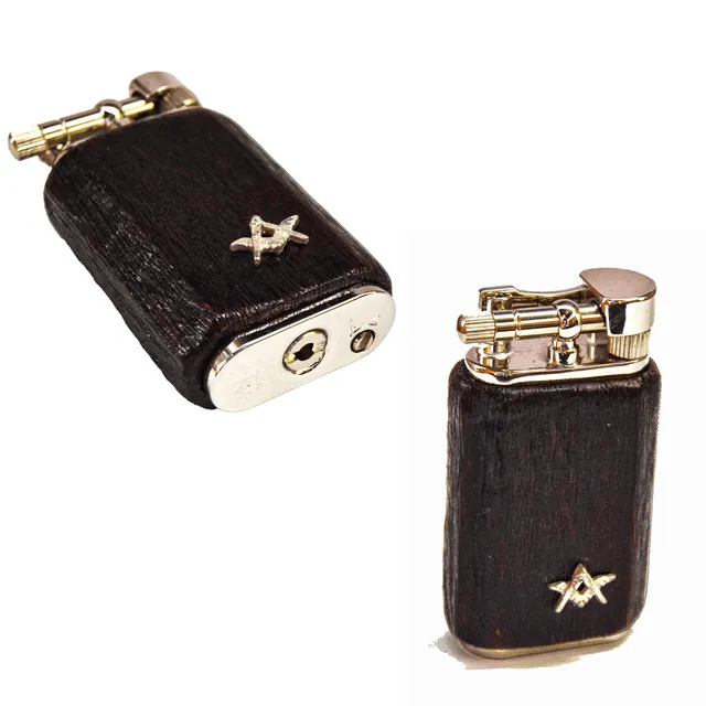 Mastro de Paja lighter briar sølvdekor stein