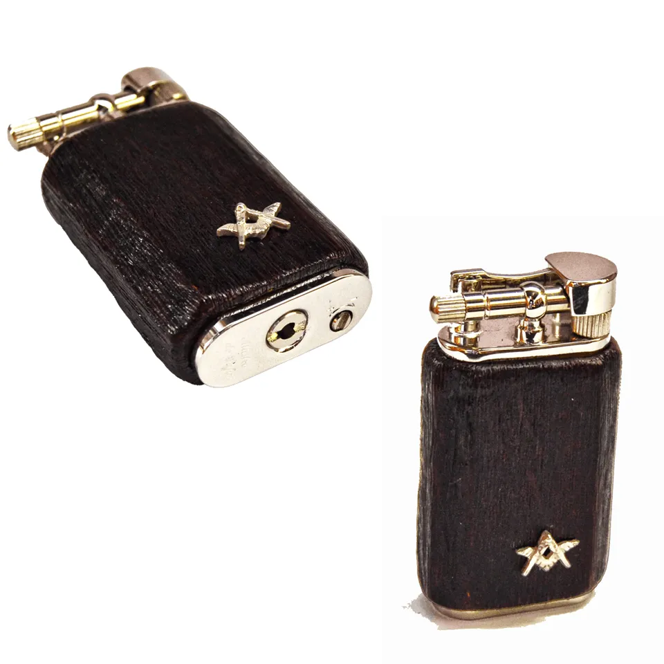 Mastro de Paja lighter briar sølvdekor stein