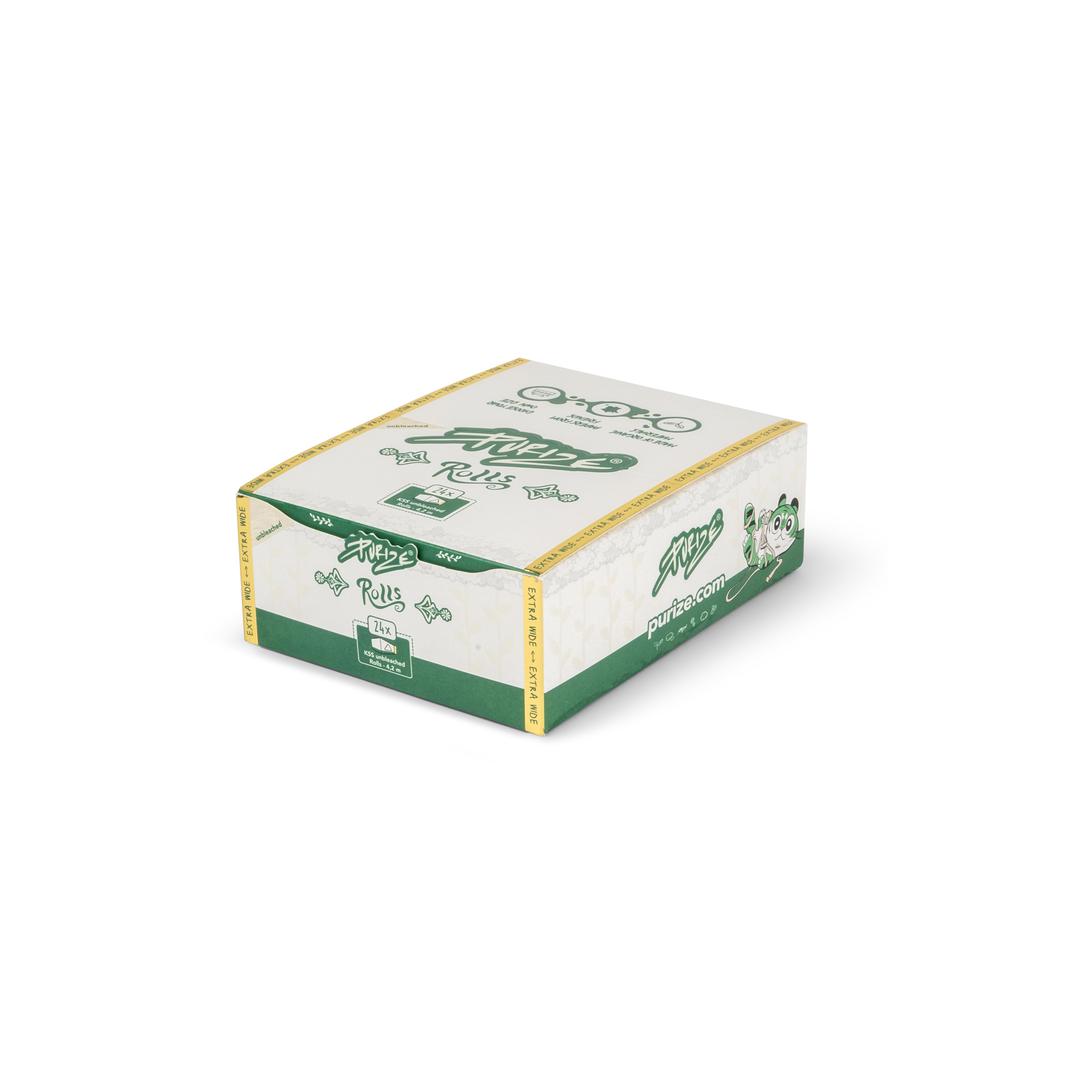 Purize Wide Rolls rullepapir brun 24-pakn ubleket
