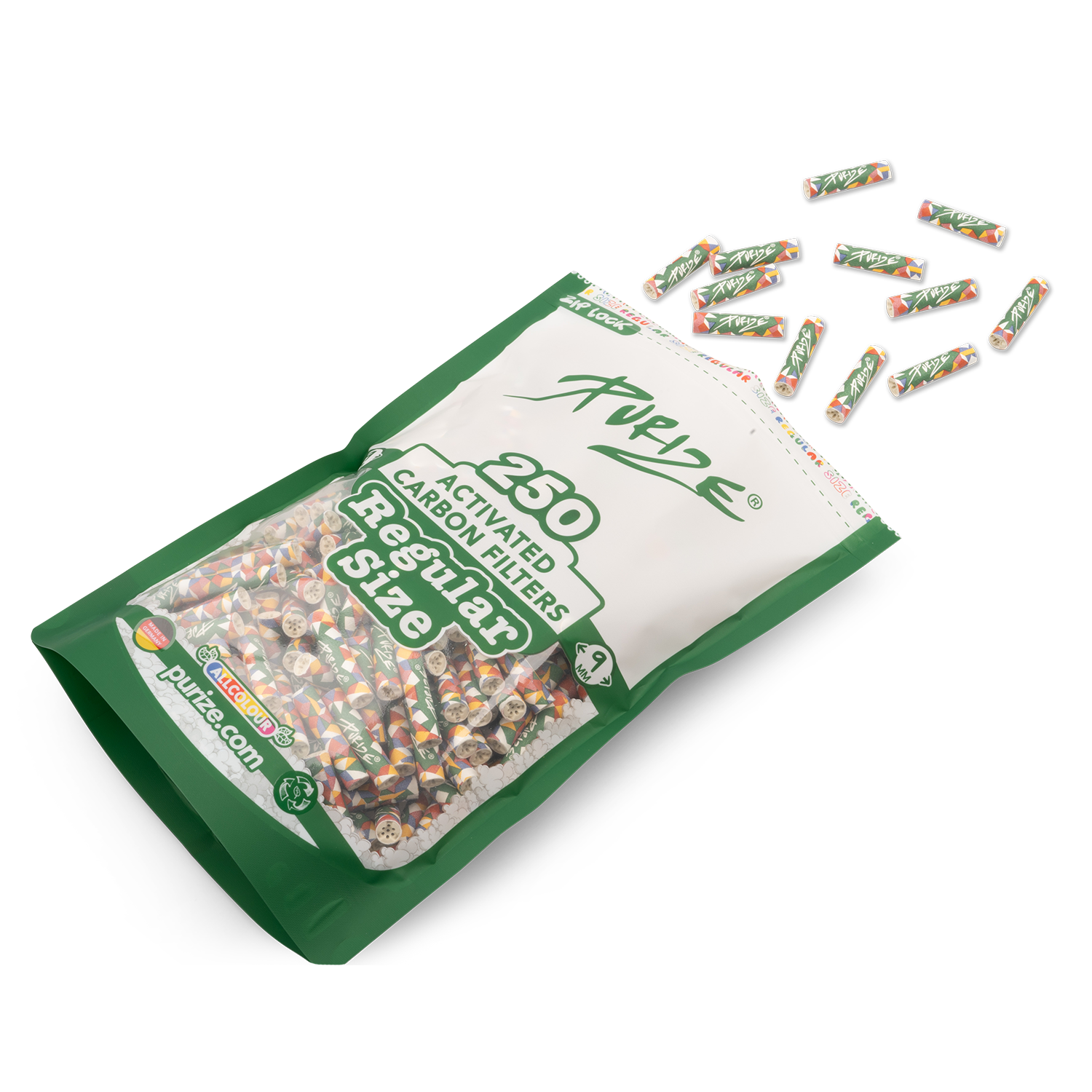 Purize Regular kullfilter 250 stk 9mm storpose