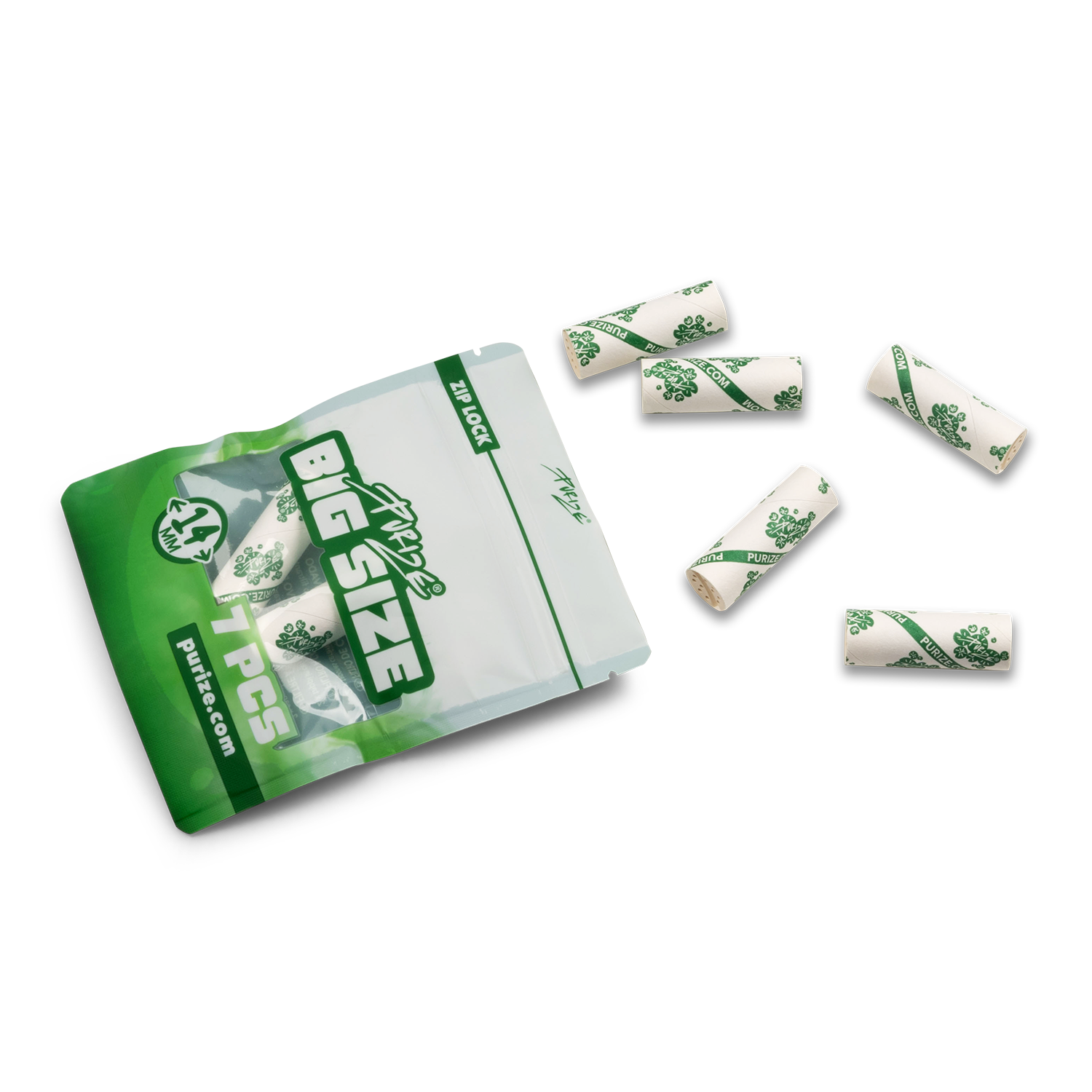 Purize Big Size aktivkullfilter 7 stk 14 mm