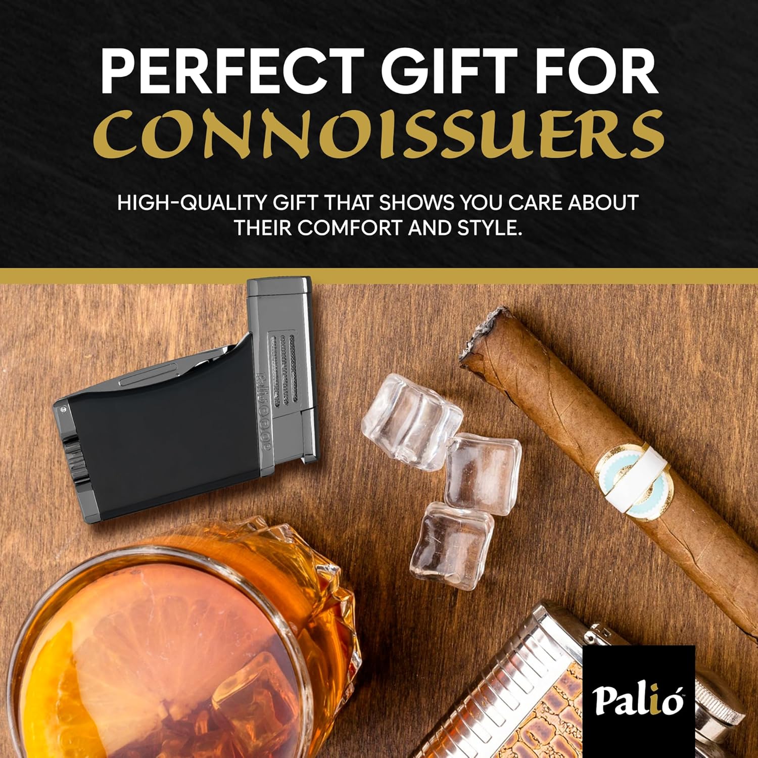 Palió PRO Scorpius sigarlighter svart single-jet med punch