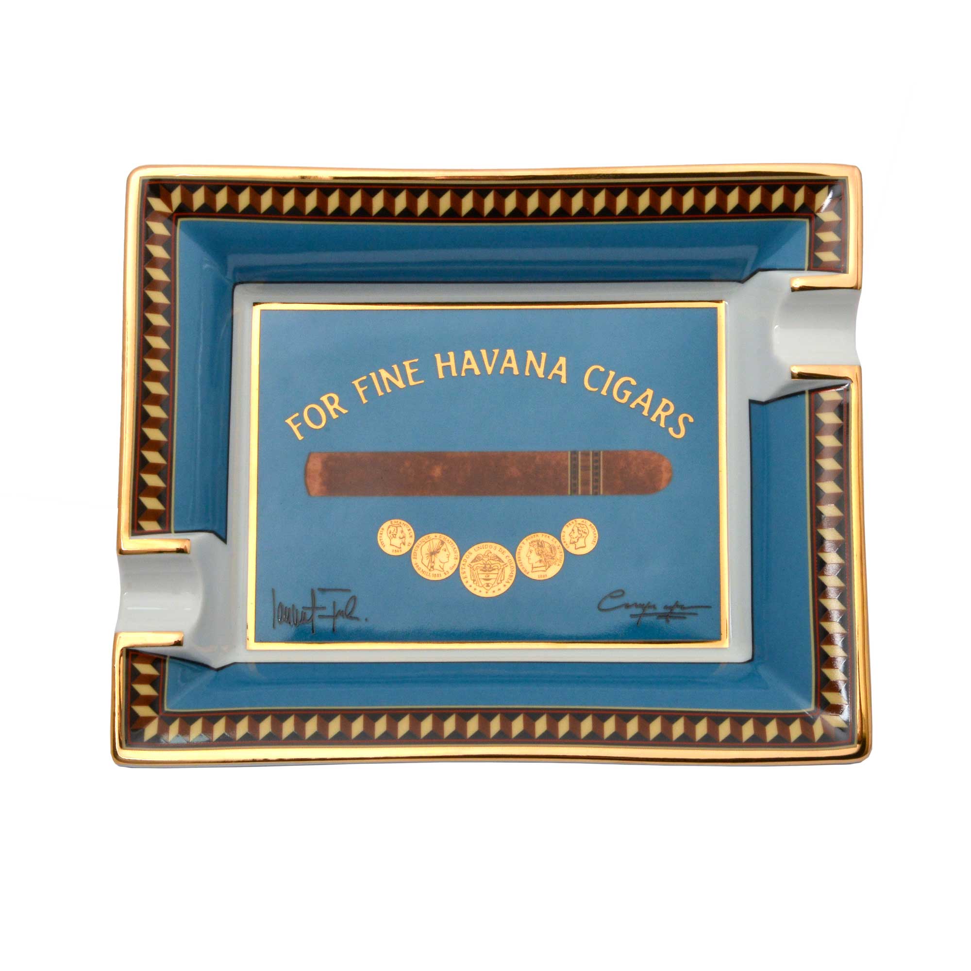 Elie Bleu Medal askebeger porselen rund
