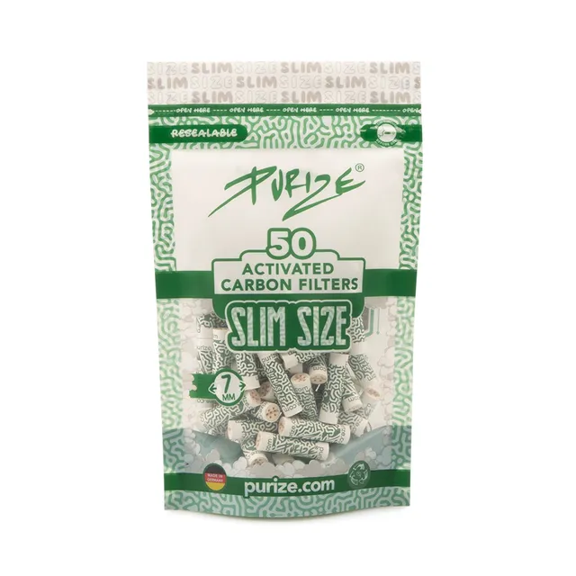 Purize Slim Size kullfilter 50 stk 7 mm kokoskull