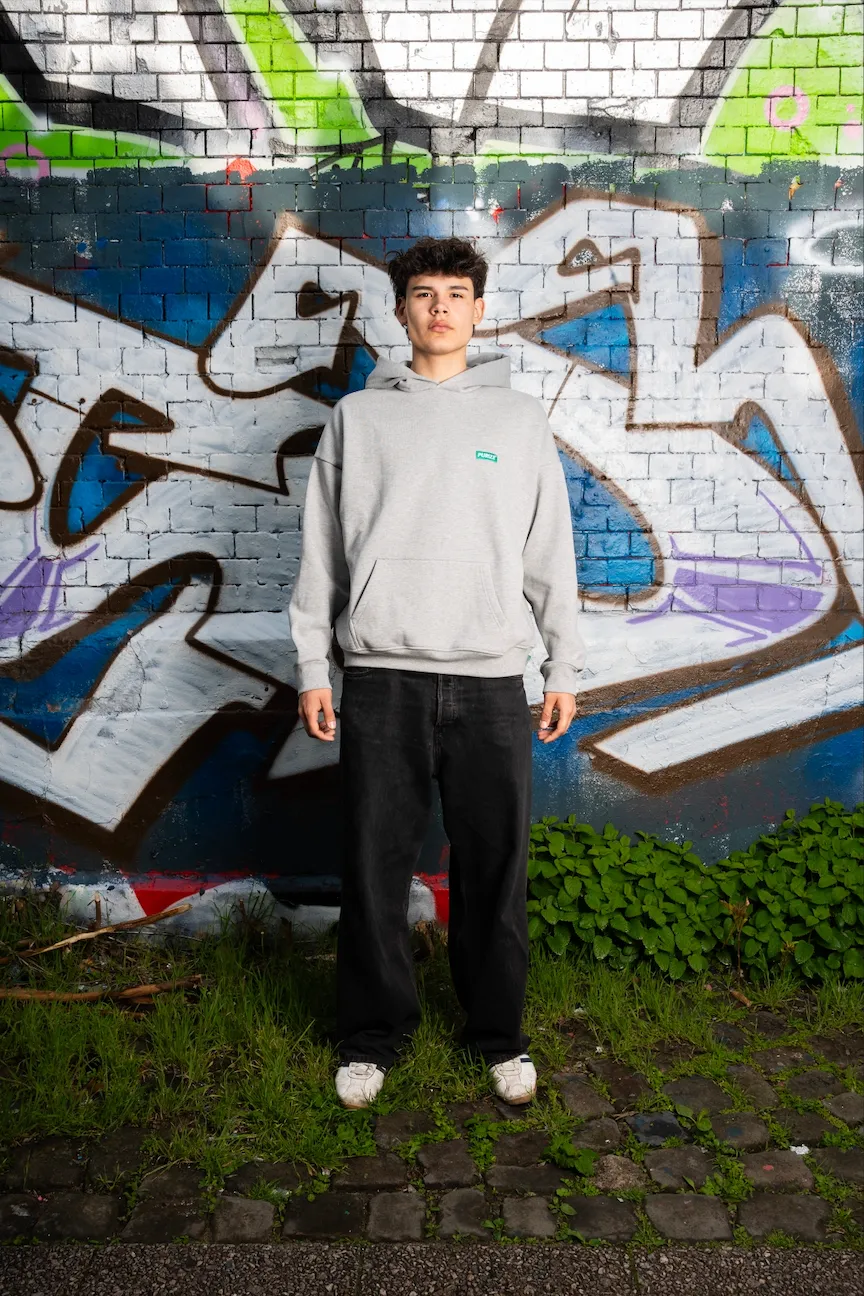 Purize Hoodie 2.0 hettegenser grå L oversized