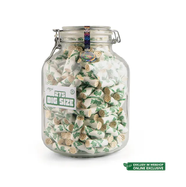 Purize 275 Big Size kullfilter 14mm glass + papir