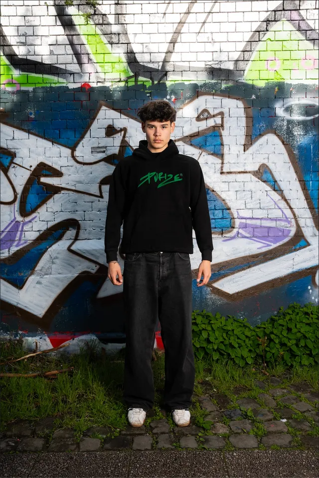Purize Hoodie 2.0 svart hettegenser oversized