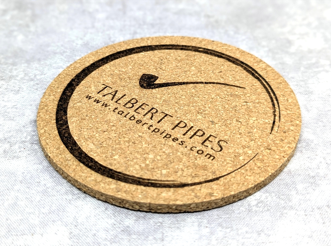 Talbert Pipes Coaster glassbrikke gravert logo