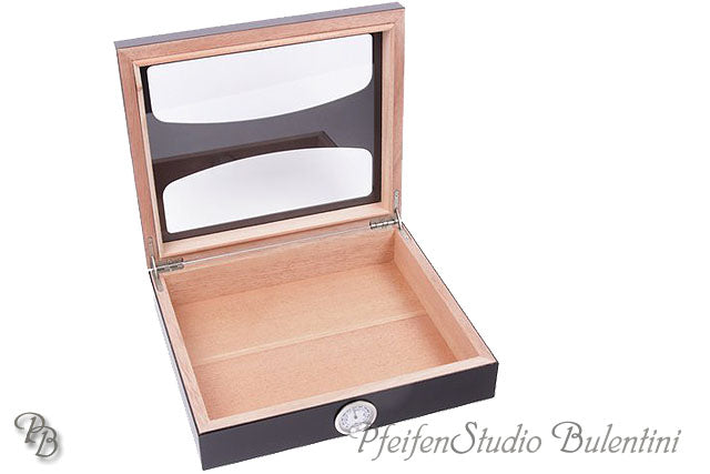 Bulentini Nero humidor glasslokk sedertre