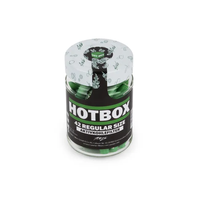 Purize Regular Size Hotbox aktivkullfilter 42 stk glass 9 mm