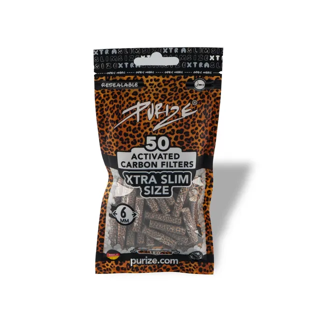 Purize XTRA Slim Size kullfilter 50 stk leopard 6mm