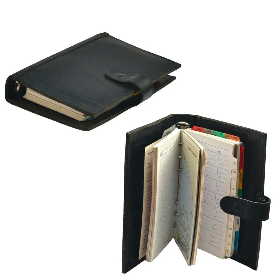 Mastro de Paja organizer skinn sort 14x20 cm
