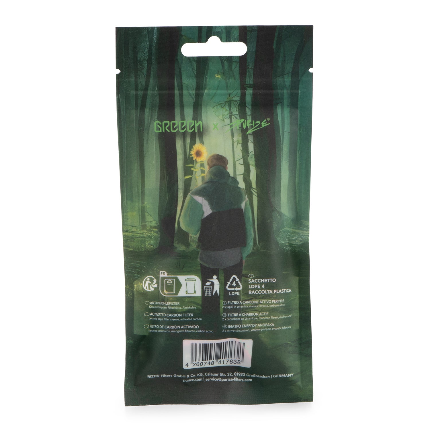 Purize XTRA Slim GReeeN kullfilter 50 stk 6 mm