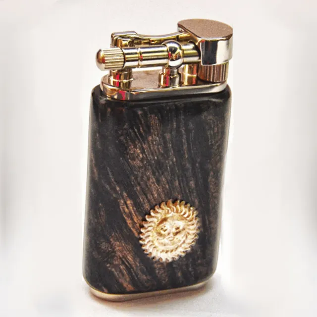 Mastro de Paja lighter stein messing briar sølvdekor