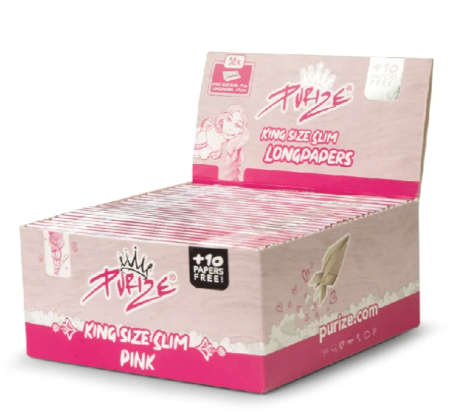 Purize King Size Slim rullepapir 50-pk ubleket