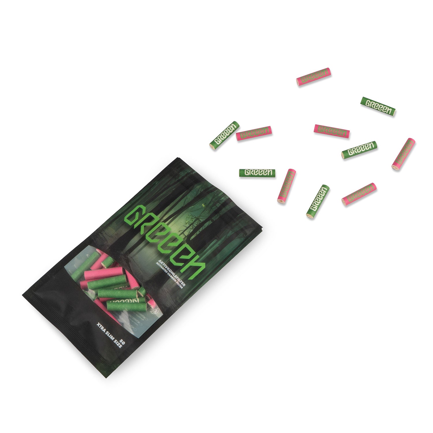 Purize XTRA Slim GReeeN kullfilter 50 stk 6 mm