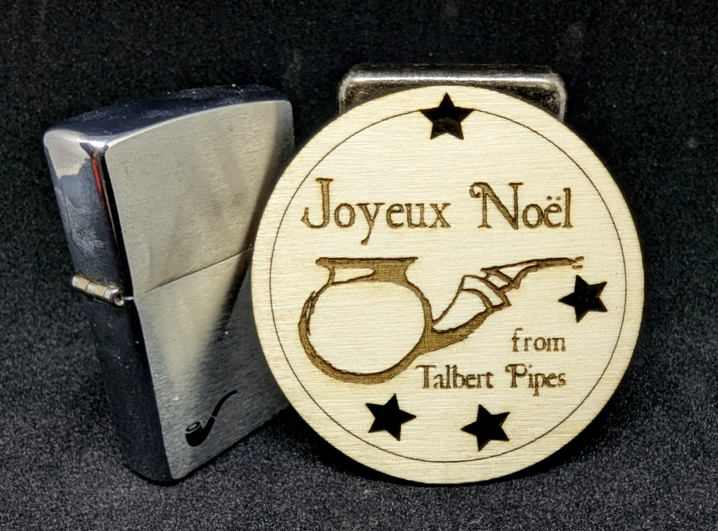 Talbert Pipes Joyeux Noel treornament jul rød
