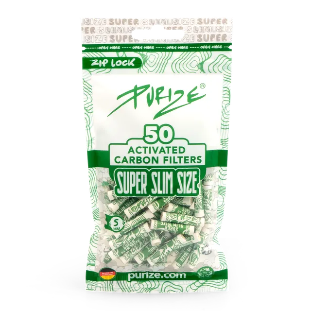 Purize Super Slim Size aktivkullfilter 5,5 mm 50 stk kokos