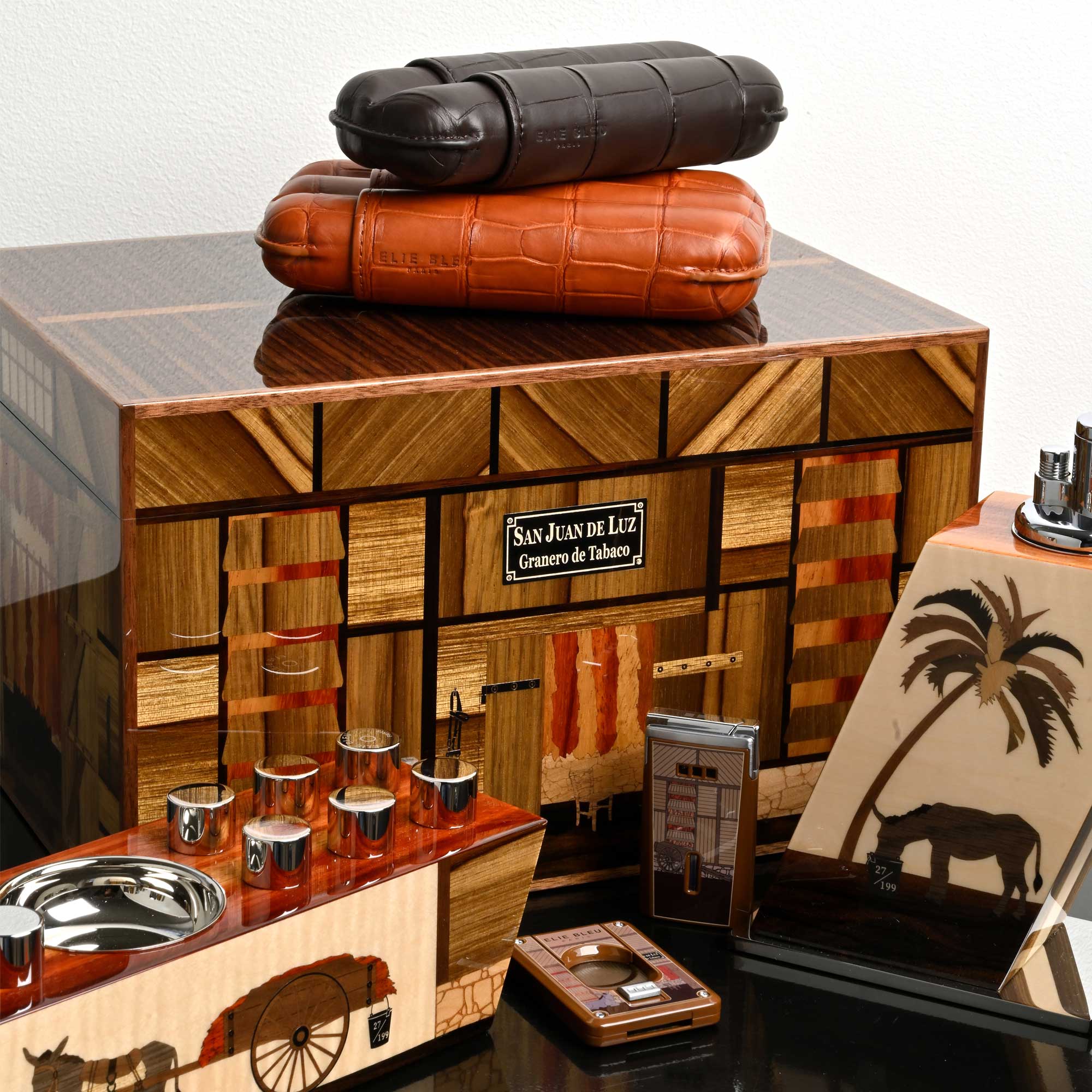 Elie Bleu Alligator sigaretui 2 sigarer havana