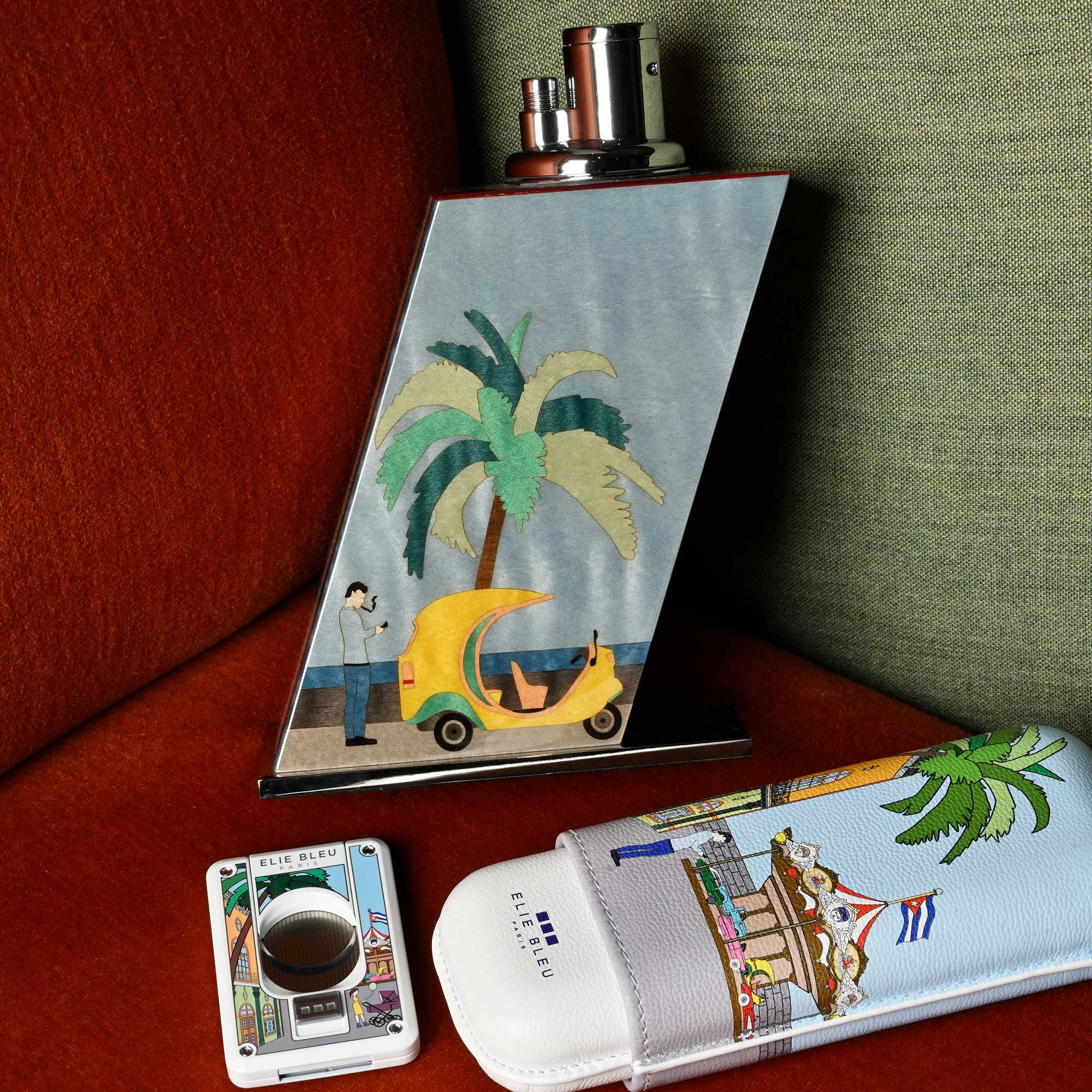 Elie Bleu Casa Cubana Carousel bordlighter stor trippelflamme