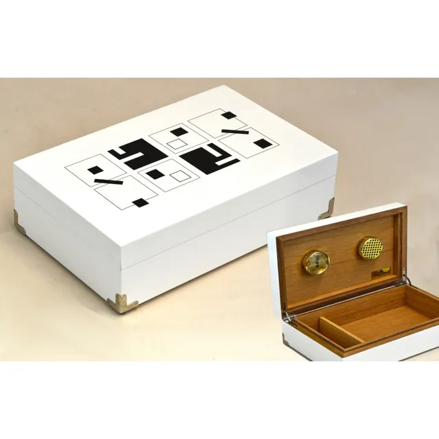 Mastro de Paja humidor 30 sigarer hvit 31 cm
