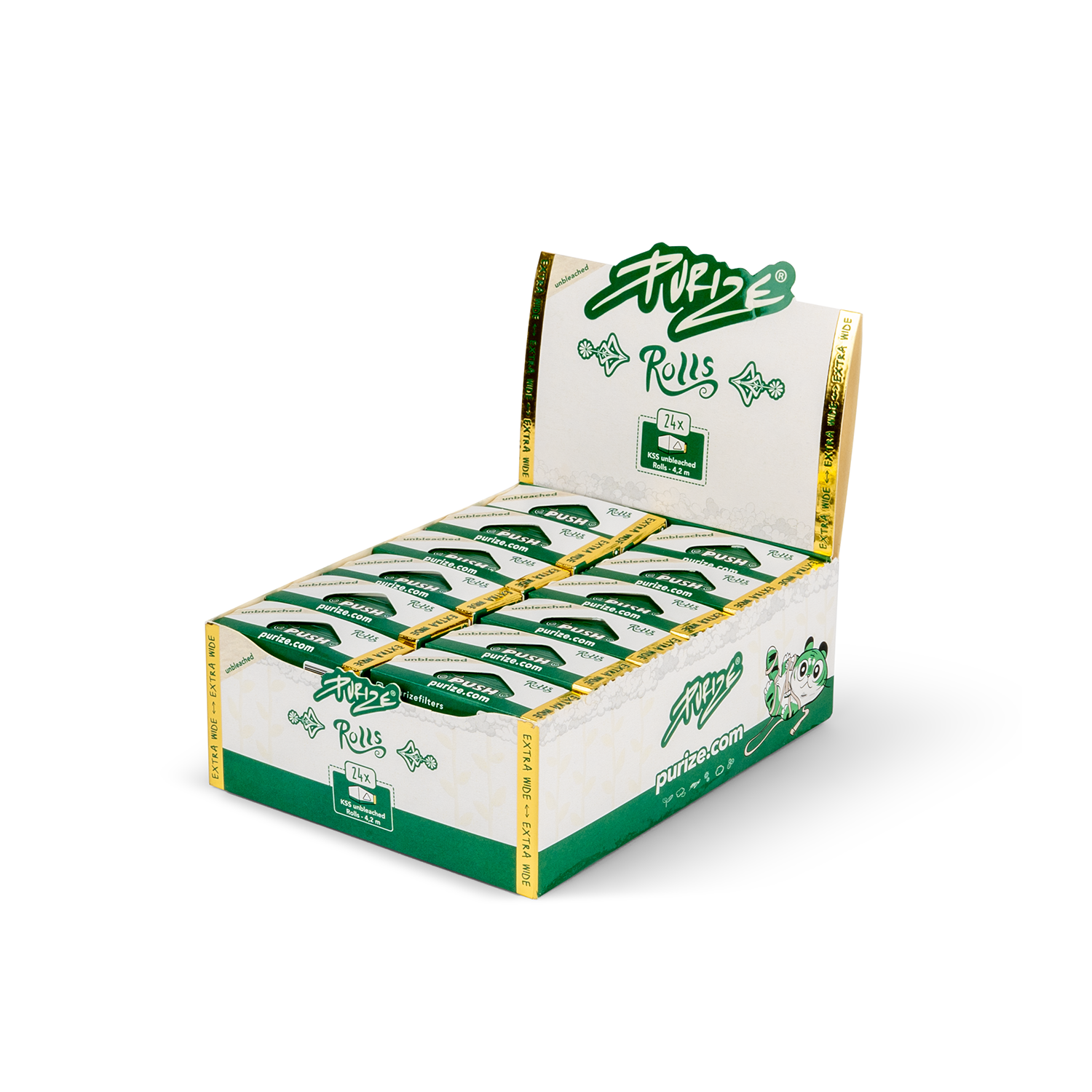 Purize Wide Rolls rullepapir brun 24-pakn ubleket