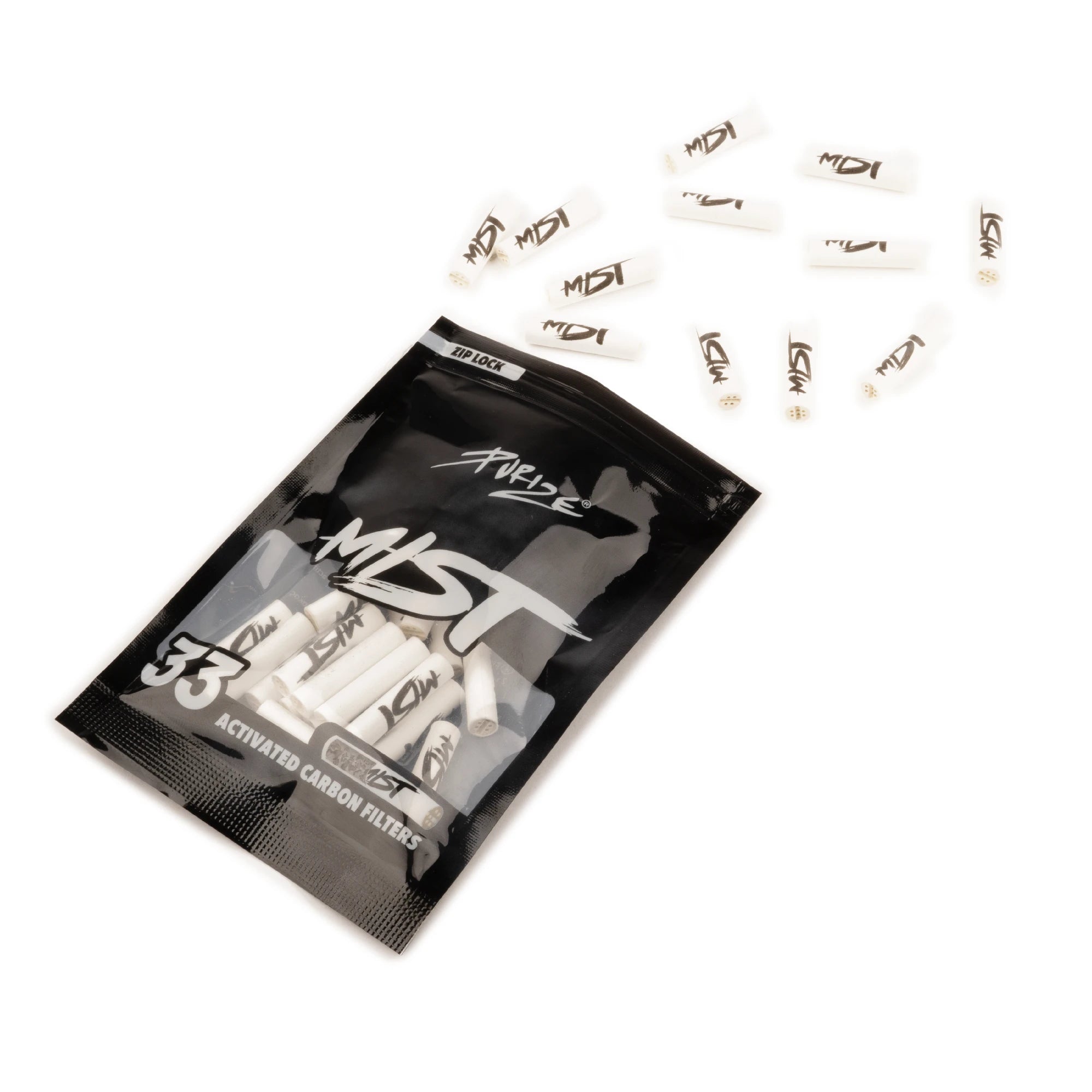 Purize XTRA Slim 6mm kullfilter 33 stk Mist