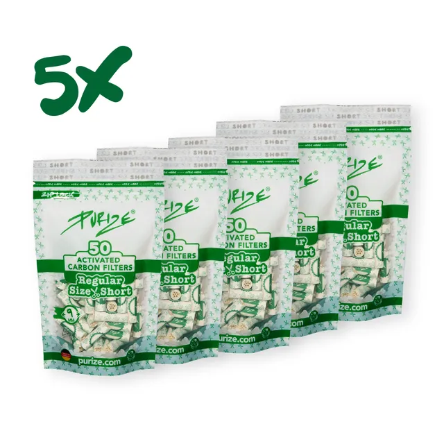Purize Regular Short kullfilter hvit 250 stk