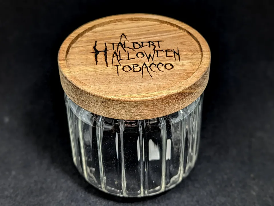 Talbert Halloween humidor tobakkboks gravert