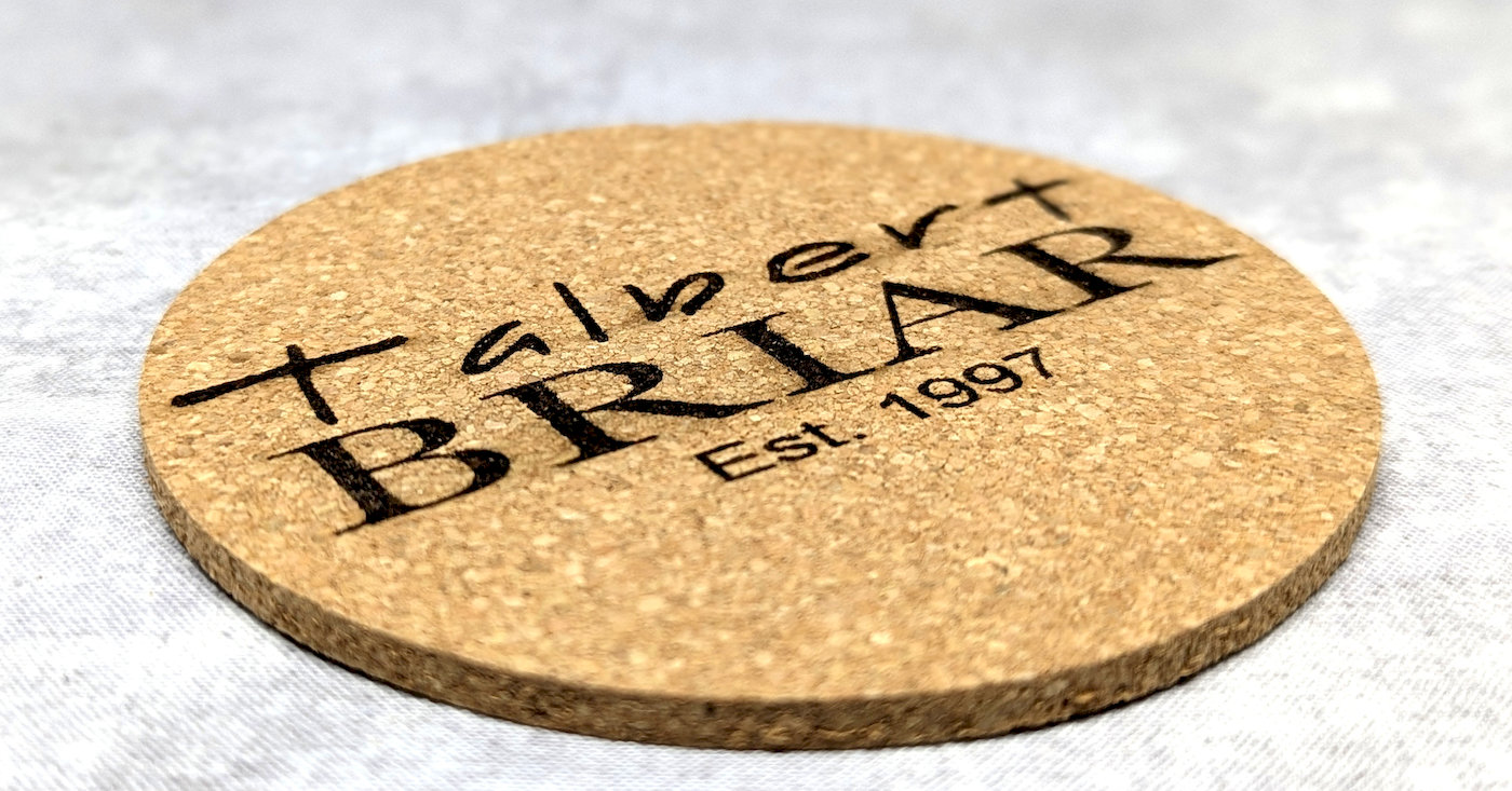 Talbert Briar Coaster glassbrikke klassisk logo