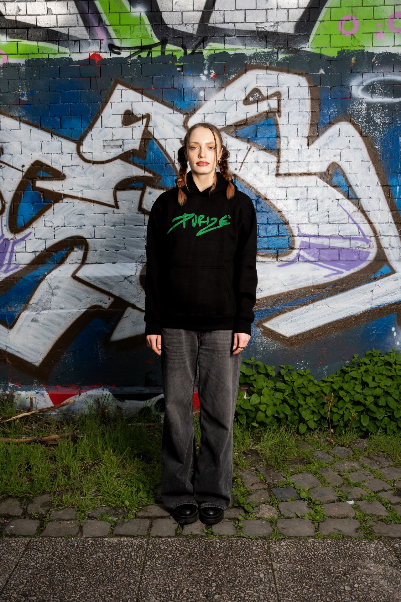 Purize Hoodie 2.0 svart hettegenser oversized