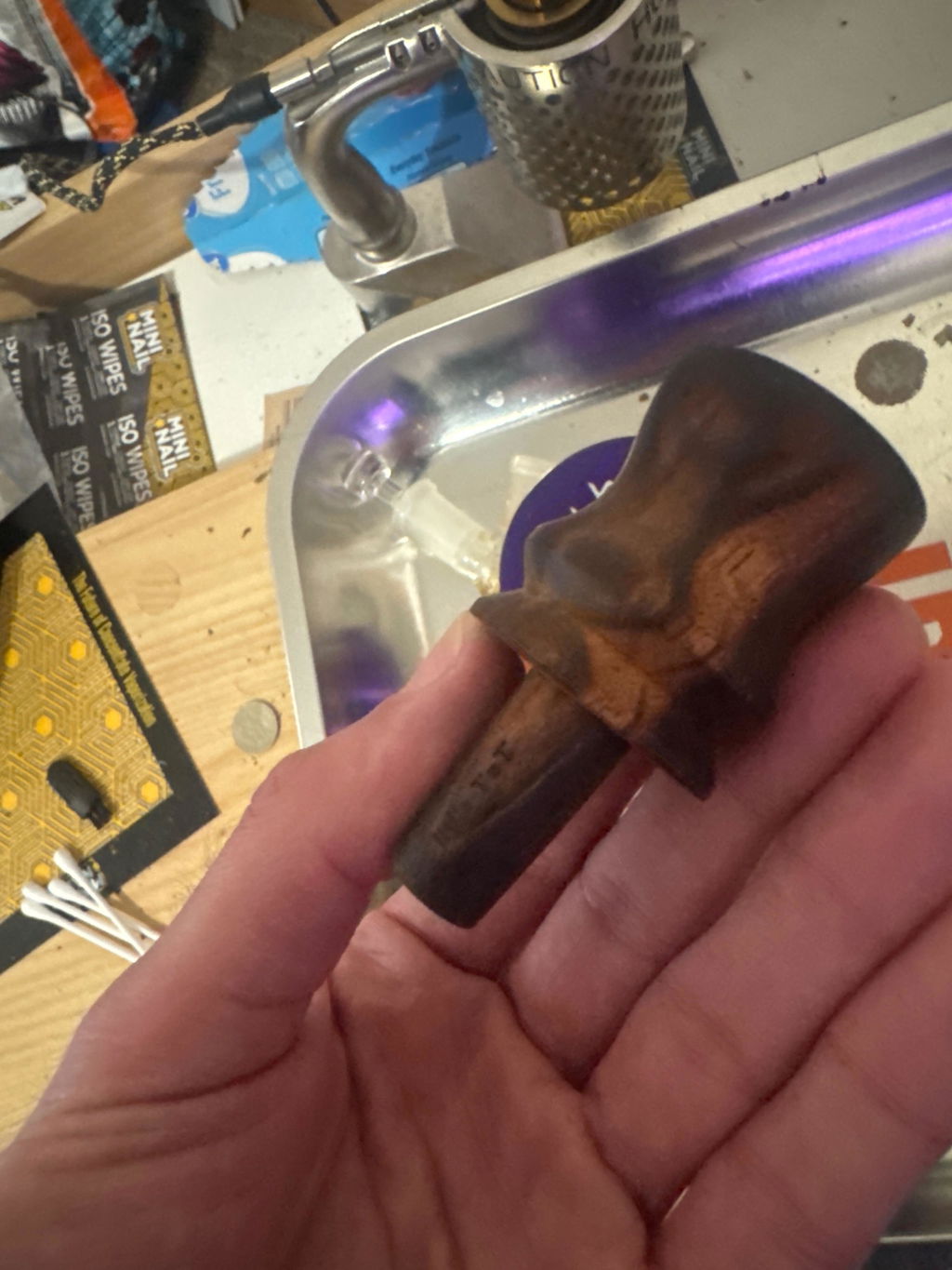 Ed's TNT Flower Wand adapter tigerwood 14/18mm