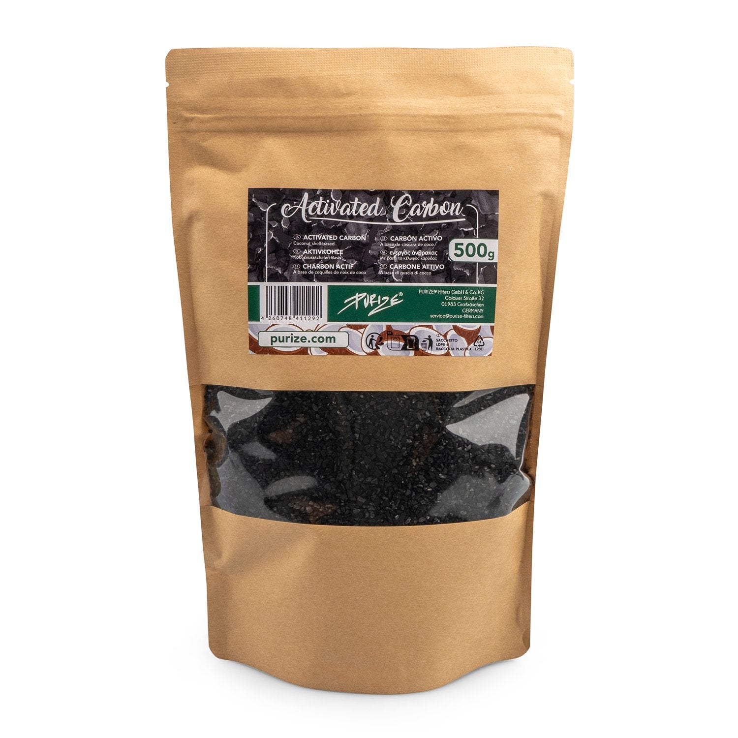 Purize aktivkull kokos 150 g løs