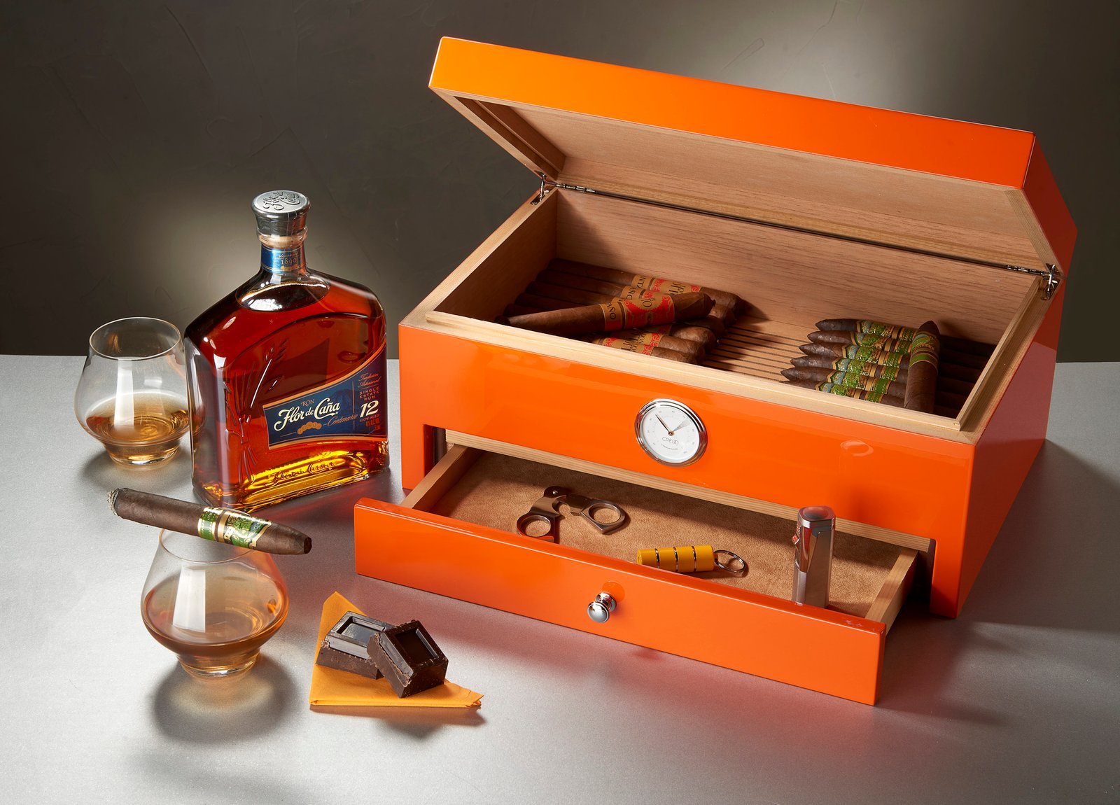 Morici Roma Special Club humidor oransje 100 sigarer