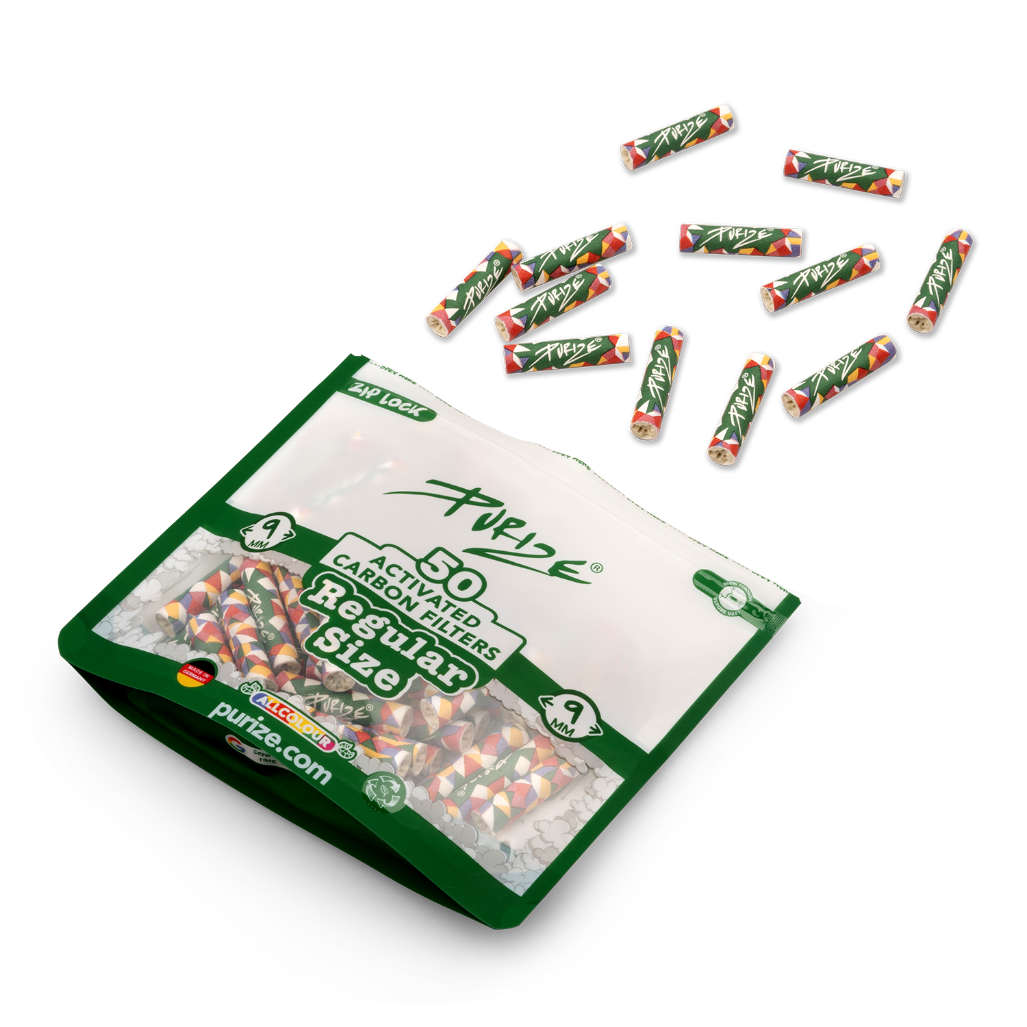 Purize Regular Size kullfilter 50 stk 9 mm nøytral smak