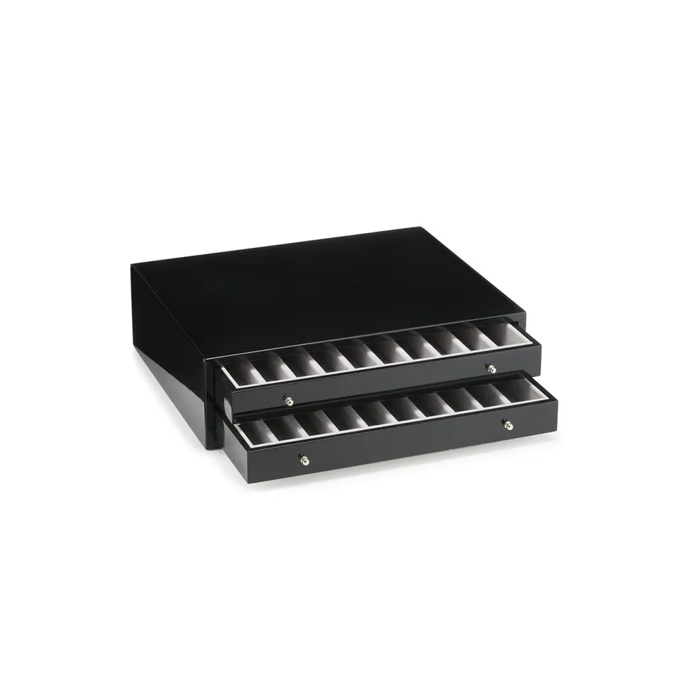 Morici Firenze smykkeskrin sort 2 skuffer