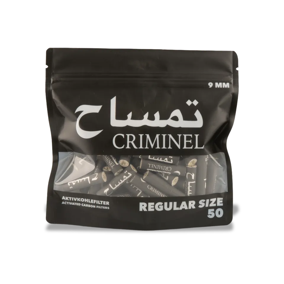Purize Regular Size Criminel aktivkullfilter 9 mm 50 stk